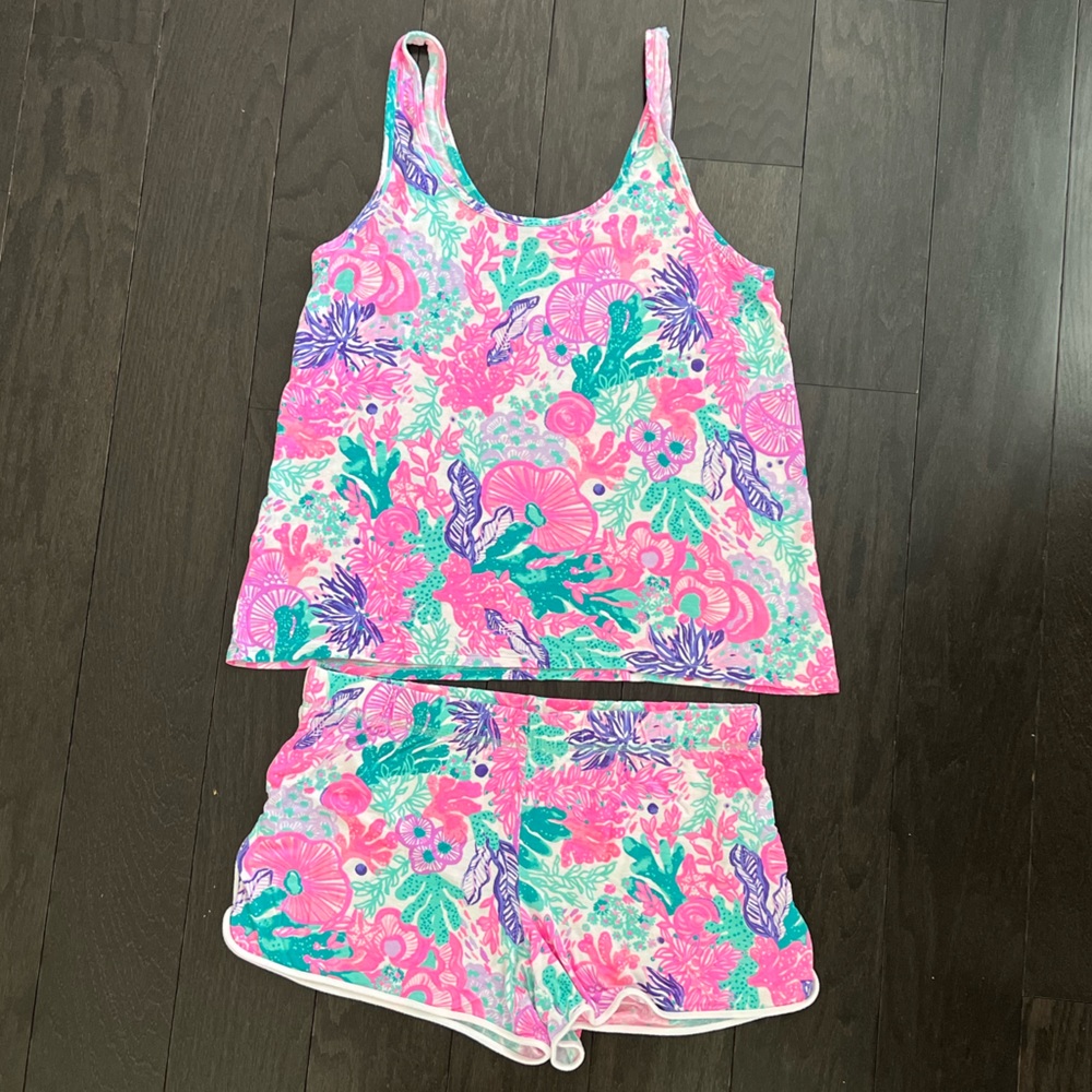Lilly Pulitzer Multi Seaside Carnivale Knit PJ SET